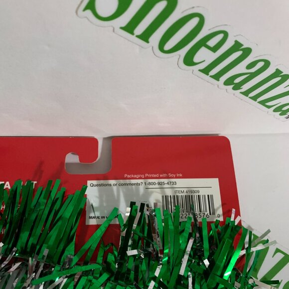 Ugly Christmas Hat Be Jolly Santa Tree Tinsel Poms Star Green Silver Red White - Picture 5 of 6